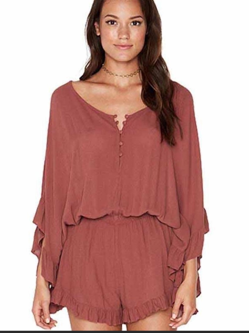 L*Space Emily Romper in Sahara